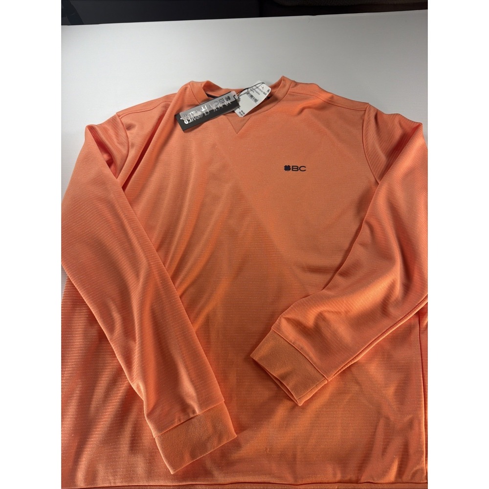 Black Clover Golf Fit Relax Long Sleeve Melon Striped Pullover Shirt Men's L